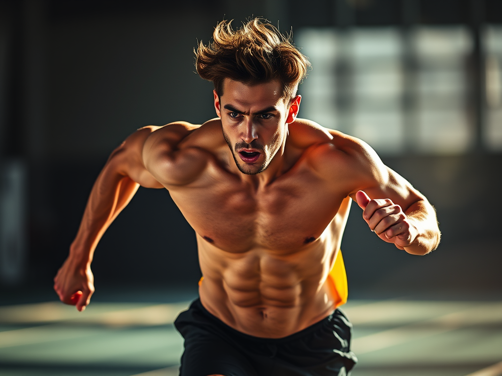 Abstract illustration representing athletes with bipolar disorder and the drive that fuels greatness